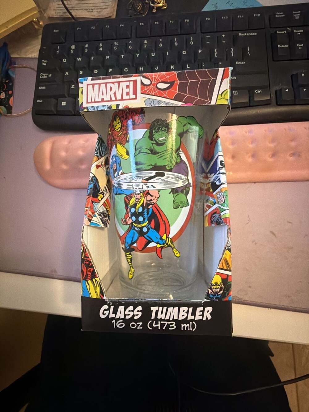 Marvel Comics Call To Action 16 oz Glass Tumbler